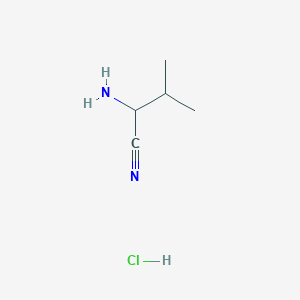 molecular formula C5H11ClN2 B2458910 2-Amino-3-methylbutanenitrile hydrochloride CAS No. 1798890-45-5; 60586-49-4