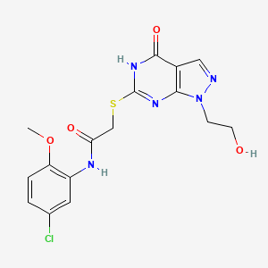 N-(5-chloro-2-methoxyphenyl)-2-((1-(2-hydroxyethyl)-4-oxo-4,5-dihydro-1H-pyrazolo[3,4-d]pyrimidin-6-yl)thio)acetamide