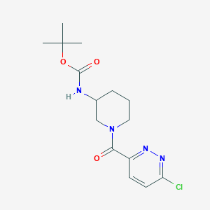 molecular formula C15H21ClN4O3 B2458918 Tert-butyl N-[1-(6-chloropyridazine-3-carbonyl)piperidin-3-yl]carbamate CAS No. 2377035-10-2