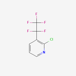 molecular formula C7H3ClF5N B2458919 2-氯-3-(全氟乙基)吡啶 CAS No. 1816284-10-2