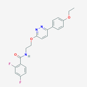molecular formula C21H19F2N3O3 B2458924 N-(2-((6-(4-ethoxyphenyl)pyridazin-3-yl)oxy)ethyl)-2,4-difluorobenzamide CAS No. 920249-91-8