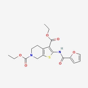 diethyl 2-(furan-2-carboxamido)-4,5-dihydrothieno[2,3-c]pyridine-3,6(7H)-dicarboxylate