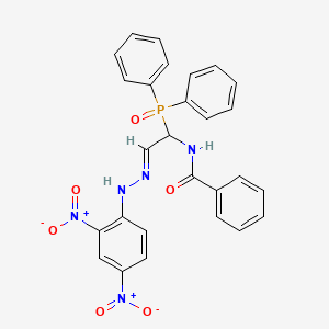 molecular formula C27H22N5O6P B2458929 N-[(2E)-2-[(2,4-dinitrophenyl)hydrazinylidene]-1-diphenylphosphorylethyl]benzamide CAS No. 302928-45-6
