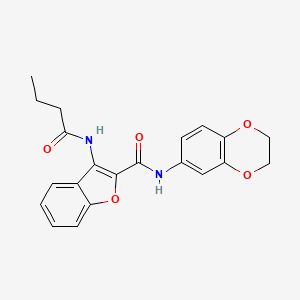 3-butyramido-N-(2,3-dihydrobenzo[b][1,4]dioxin-6-yl)benzofuran-2-carboxamide