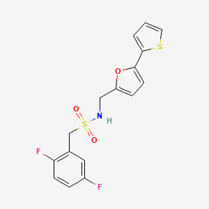 1-(2,5-difluorophenyl)-N-((5-(thiophen-2-yl)furan-2-yl)methyl)methanesulfonamide