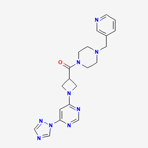 (1-(6-(1H-1,2,4-triazol-1-yl)pyrimidin-4-yl)azetidin-3-yl)(4-(pyridin-3-ylmethyl)piperazin-1-yl)methanone