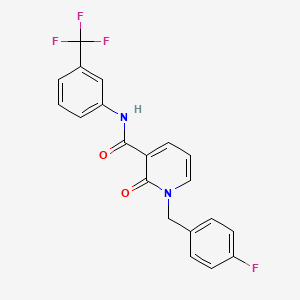 molecular formula C20H14F4N2O2 B2458961 1-(4-fluorobenzyl)-2-oxo-N-(3-(trifluoromethyl)phenyl)-1,2-dihydropyridine-3-carboxamide CAS No. 946301-74-2