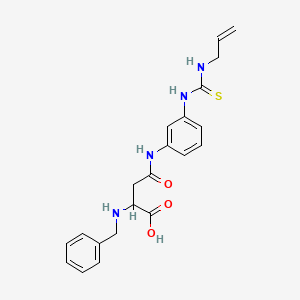 molecular formula C21H24N4O3S B2458963 4-((3-(3-Allylthioureido)phenyl)amino)-2-(benzylamino)-4-oxobutanoic acid CAS No. 1047981-20-3