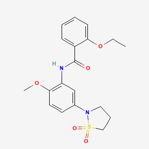 molecular formula C19H22N2O5S B2458966 N-(5-(1,1-dioxidoisothiazolidin-2-yl)-2-methoxyphenyl)-2-ethoxybenzamide CAS No. 946216-30-4