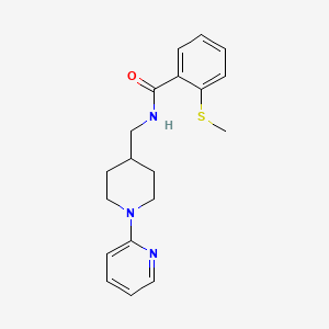 molecular formula C19H23N3OS B2459005 2-(methylthio)-N-((1-(pyridin-2-yl)piperidin-4-yl)methyl)benzamide CAS No. 1235650-42-6