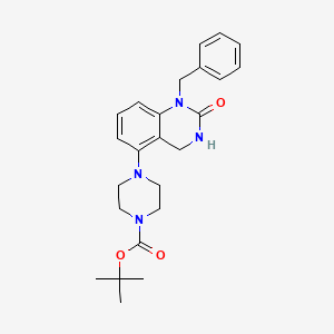 molecular formula C24H30N4O3 B2459009 Tert-butyl 4-(1-benzyl-2-oxo-1,2,3,4-tetrahydroquinazolin-5-yl)piperazine-1-carboxylate CAS No. 1296346-81-0