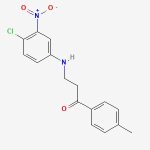 molecular formula C16H15ClN2O3 B2459027 3-(4-Chloro-3-nitroanilino)-1-(4-methylphenyl)-1-propanone CAS No. 882748-63-2