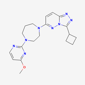 molecular formula C19H24N8O B2459028 3-Cyclobutyl-6-[4-(4-methoxypyrimidin-2-yl)-1,4-diazepan-1-yl]-[1,2,4]triazolo[4,3-b]pyridazine CAS No. 2380058-42-2