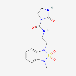 N-(2-(3-methyl-2,2-dioxidobenzo[c][1,2,5]thiadiazol-1(3H)-yl)ethyl)-2-oxoimidazolidine-1-carboxamide