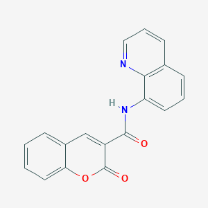 molecular formula C19H12N2O3 B2459044 2-oxo-N-(quinolin-8-yl)-2H-chromene-3-carboxamide CAS No. 301681-76-5