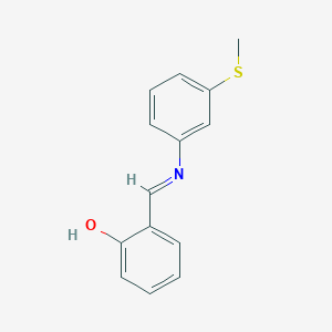 2-((E)-{[3-(methylthio)phenyl]imino}methyl)phenol