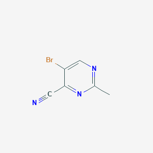 molecular formula C6H4BrN3 B2459050 5-Bromo-2-methylpyrimidine-4-carbonitrile CAS No. 857428-34-3