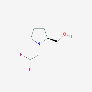 molecular formula C7H13F2NO B2459055 [(2S)-1-(2,2-difluoroethyl)pyrrolidin-2-yl]methanol CAS No. 1568002-74-3
