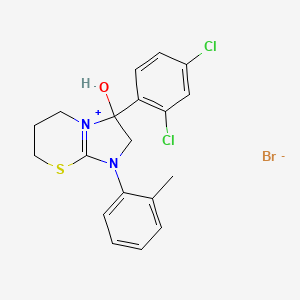 3-(2,4-dichlorophenyl)-3-hydroxy-1-(o-tolyl)-3,5,6,7-tetrahydro-2H-imidazo[2,1-b][1,3]thiazin-1-ium bromide