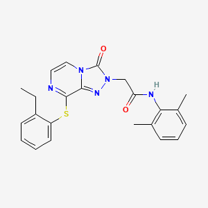 molecular formula C23H23N5O2S B2459062 N-(2,6-dimethylphenyl)-2-(8-((2-ethylphenyl)thio)-3-oxo-[1,2,4]triazolo[4,3-a]pyrazin-2(3H)-yl)acetamide CAS No. 1251677-30-1