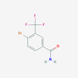 molecular formula C8H5BrF3NO B2459063 4-Bromo-3-(trifluoromethyl)benzamide CAS No. 1034690-74-8