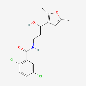molecular formula C16H17Cl2NO3 B2459068 2,5-dichloro-N-(3-(2,5-dimethylfuran-3-yl)-3-hydroxypropyl)benzamide CAS No. 1421516-02-0