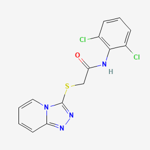 molecular formula C14H10Cl2N4OS B2459098 2-([1,2,4]三唑并[4,3-a]吡啶-3-硫基)-N-(2,6-二氯苯基)乙酰胺 CAS No. 780805-94-9