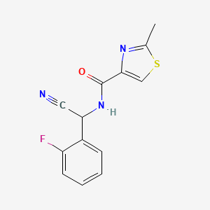 molecular formula C13H10FN3OS B2459099 N-[cyano(2-fluorophenyl)methyl]-2-methyl-1,3-thiazole-4-carboxamide CAS No. 1355929-10-0