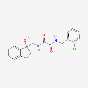 molecular formula C19H19ClN2O3 B2459119 N1-(2-氯苄基)-N2-((1-羟基-2,3-二氢-1H-茚-1-基)甲基)草酰胺 CAS No. 1396870-77-1