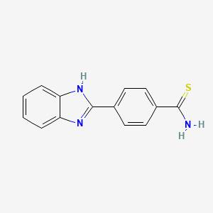 molecular formula C14H11N3S B2459122 2-(4-Thiocarbamoylphenyl)benzimidazole CAS No. 1217863-21-2