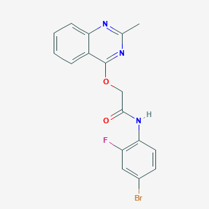 molecular formula C17H13BrFN3O2 B2459130 N-(4-溴-2-氟苯基)-2-((2-甲基喹唑啉-4-基)氧基)乙酰胺 CAS No. 1111038-34-6