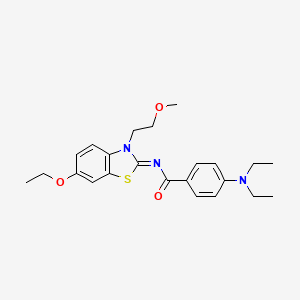 molecular formula C23H29N3O3S B2459132 (Z)-4-(diethylamino)-N-(6-ethoxy-3-(2-methoxyethyl)benzo[d]thiazol-2(3H)-ylidene)benzamide CAS No. 865161-98-4