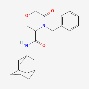 molecular formula C22H28N2O3 B2459141 N-((3s,5s,7s)-adamantan-1-yl)-4-benzyl-5-oxomorpholine-3-carboxamide CAS No. 1351584-60-5