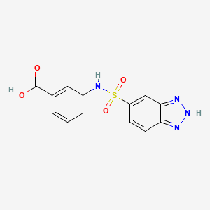 molecular formula C13H10N4O4S B2459143 3-(1H-1,2,3-benzotriazole-5-sulfonamido)benzoic acid CAS No. 743440-18-8