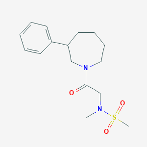 B2459148 N-methyl-N-(2-oxo-2-(3-phenylazepan-1-yl)ethyl)methanesulfonamide CAS No. 1705813-41-7