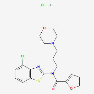 B2459151 N-(4-chlorobenzo[d]thiazol-2-yl)-N-(3-morpholinopropyl)furan-2-carboxamide hydrochloride CAS No. 1215479-94-9