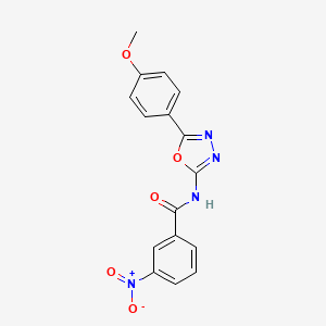 molecular formula C16H12N4O5 B2459160 N-[5-(4-methoxyphenyl)-1,3,4-oxadiazol-2-yl]-3-nitrobenzamide CAS No. 865286-50-6