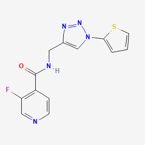 molecular formula C13H10FN5OS B2459181 3-氟-N-((1-(噻吩-2-基)-1H-1,2,3-三唑-4-基)甲基)异烟酰胺 CAS No. 2034333-48-5