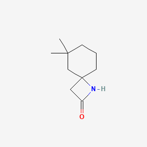 molecular formula C10H17NO B2459182 6,6-Dimethyl-1-azaspiro[3.5]nonan-2-one CAS No. 1340576-34-2