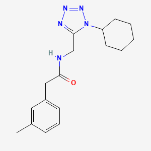 molecular formula C17H23N5O B2459186 N-((1-cyclohexyl-1H-tetrazol-5-yl)methyl)-2-(m-tolyl)acetamide CAS No. 920440-20-6