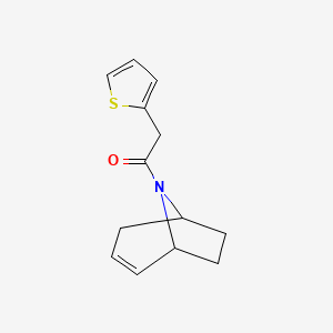 molecular formula C13H15NOS B2459192 1-((1R,5S)-8-azabicyclo[3.2.1]oct-2-en-8-yl)-2-(thiophen-2-yl)ethanone CAS No. 1706275-92-4