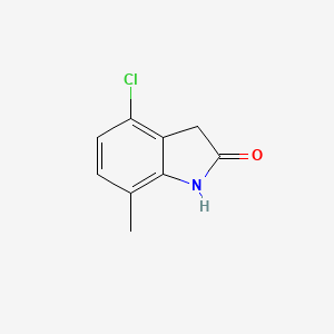 molecular formula C9H8ClNO B2459208 4-chloro-7-methyl-2,3-dihydro-1H-indol-2-one CAS No. 943526-33-8