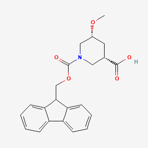 molecular formula C22H23NO5 B2459226 (3S,5R)-1-(9H-Fluoren-9-ylmethoxycarbonyl)-5-methoxypiperidine-3-carboxylic acid CAS No. 2377004-53-8