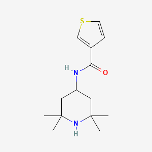 molecular formula C14H22N2OS B2459227 N-(2,2,6,6-tetramethylpiperidin-4-yl)thiophene-3-carboxamide CAS No. 950230-74-7
