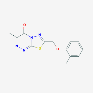 molecular formula C13H12N4O2S B245923 3-methyl-7-[(2-methylphenoxy)methyl]-4H-[1,3,4]thiadiazolo[2,3-c][1,2,4]triazin-4-one 