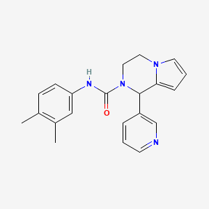molecular formula C21H22N4O B2459236 N-(3,4-dimethylphenyl)-1-(pyridin-3-yl)-3,4-dihydropyrrolo[1,2-a]pyrazine-2(1H)-carboxamide CAS No. 899961-35-4