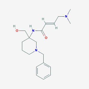 molecular formula C19H29N3O2 B2459245 (E)-N-[1-Benzyl-3-(hydroxymethyl)piperidin-3-yl]-4-(dimethylamino)but-2-enamide CAS No. 2411335-25-4