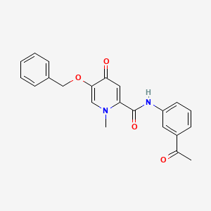 N-(3-acetylphenyl)-5-(benzyloxy)-1-methyl-4-oxo-1,4-dihydropyridine-2-carboxamide
