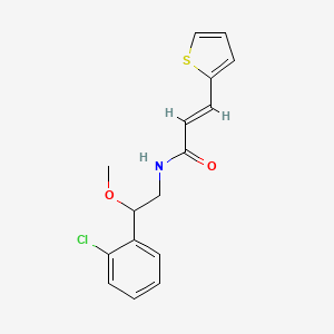 molecular formula C16H16ClNO2S B2459254 (E)-N-(2-(2-chlorophenyl)-2-methoxyethyl)-3-(thiophen-2-yl)acrylamide CAS No. 1799269-39-8