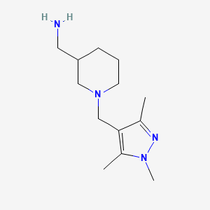 molecular formula C13H24N4 B2459259 {1-[(1,3,5-Trimethylpyrazol-4-yl)methyl]-3-piperidyl}methylamine CAS No. 1006457-91-5